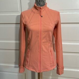 Lululemon Define Jacket Size 8 Coral Peach Flattering Fit $128